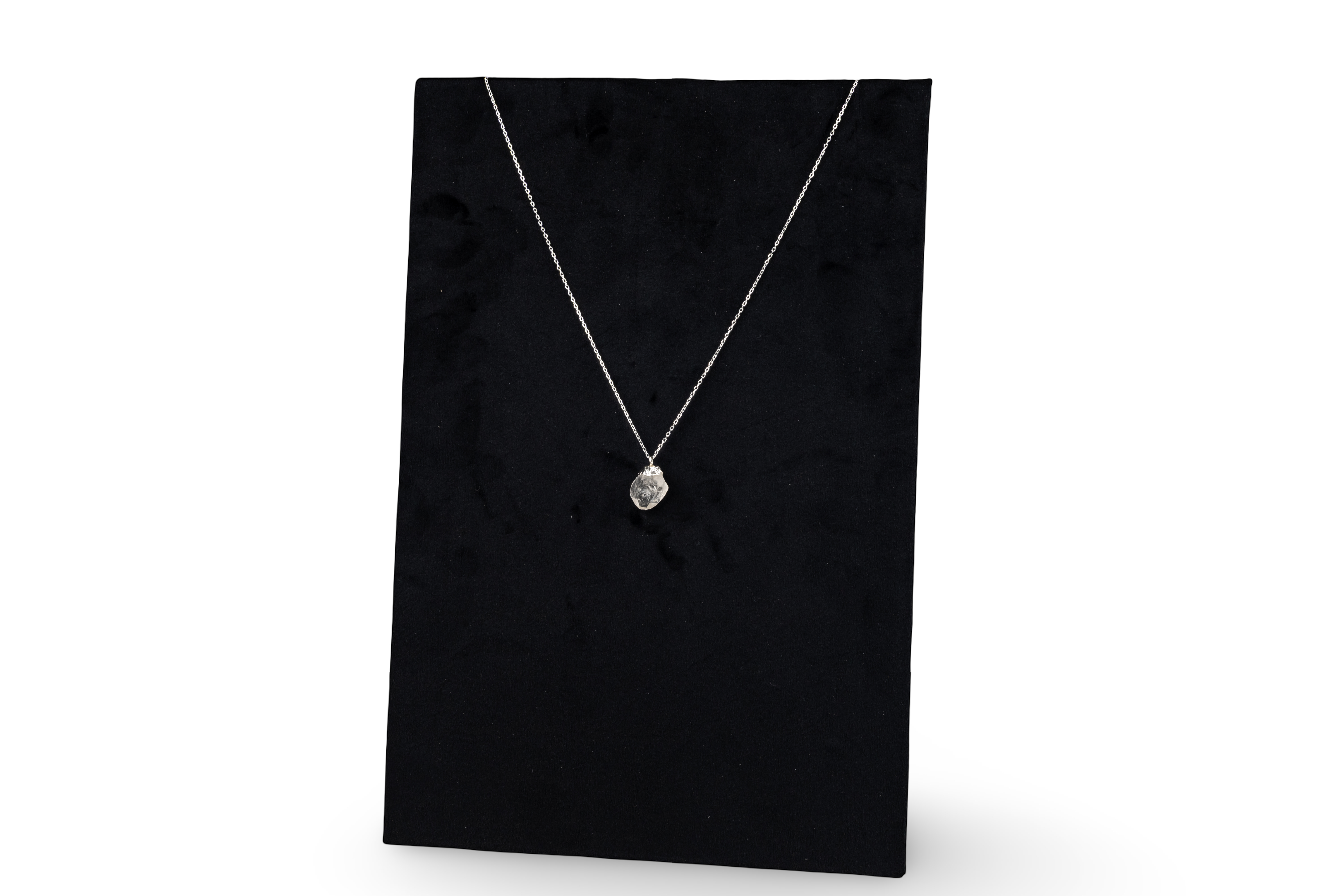 عقد فضة مع كوارتز طبيعي