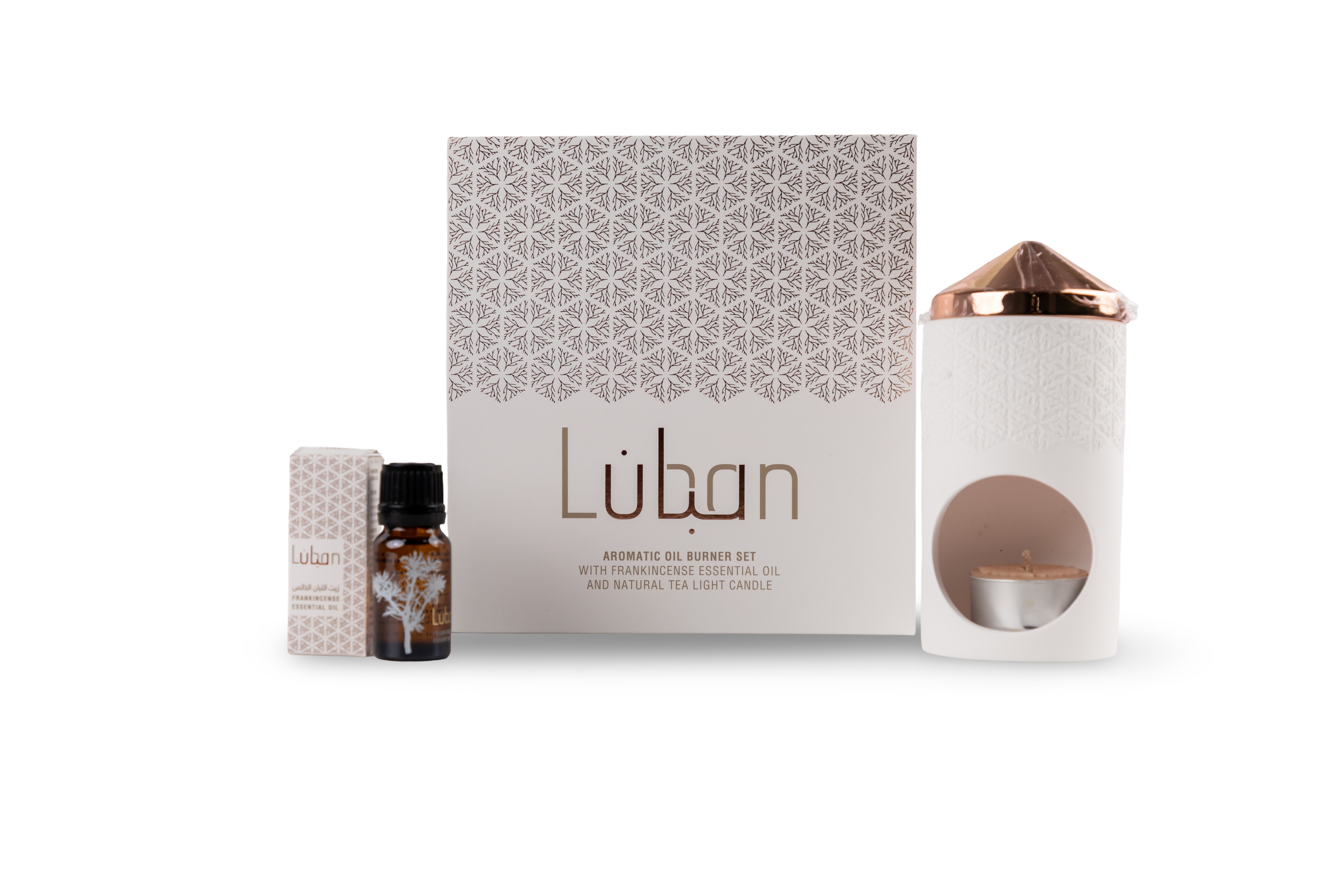 بوكس زيت لبان مع شمعة و مبخر